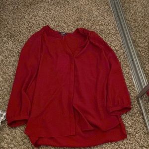 NYDJ red blouse